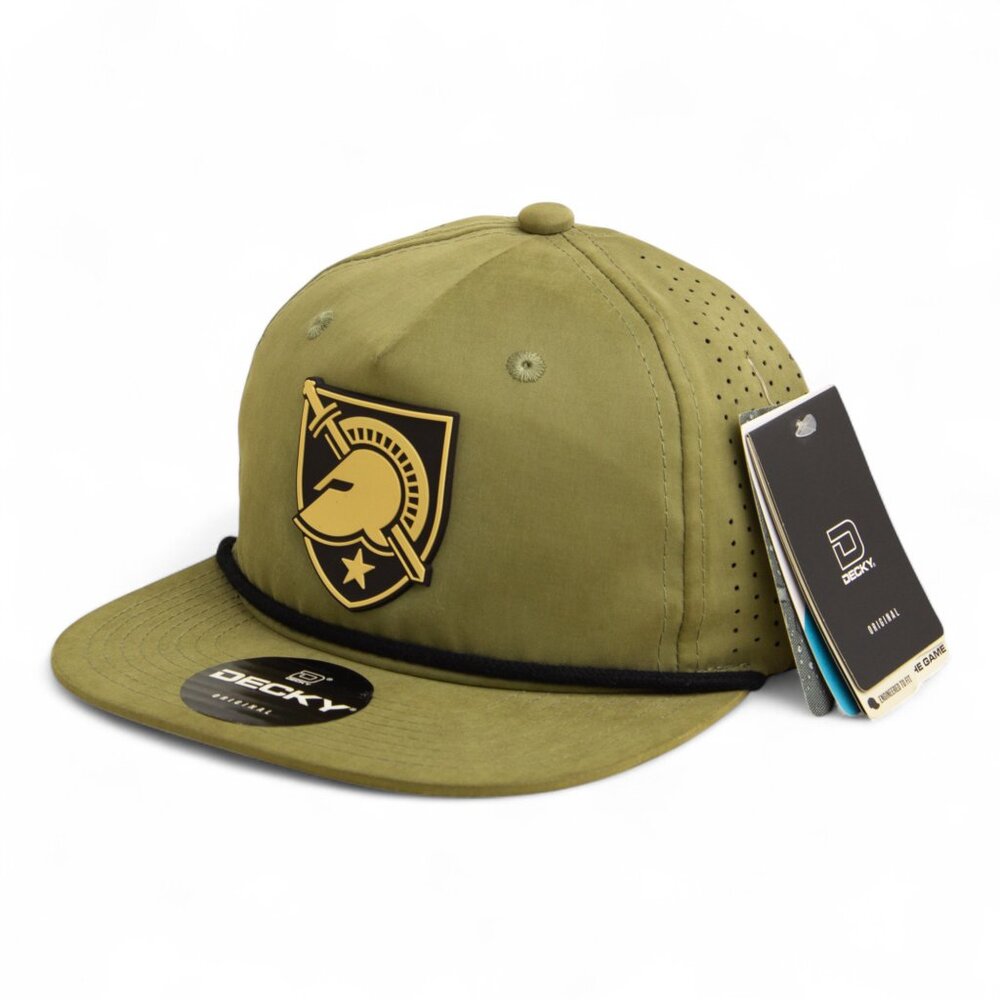 Army Black Knights 3D Perforated Rope Hat- Loden/ Black